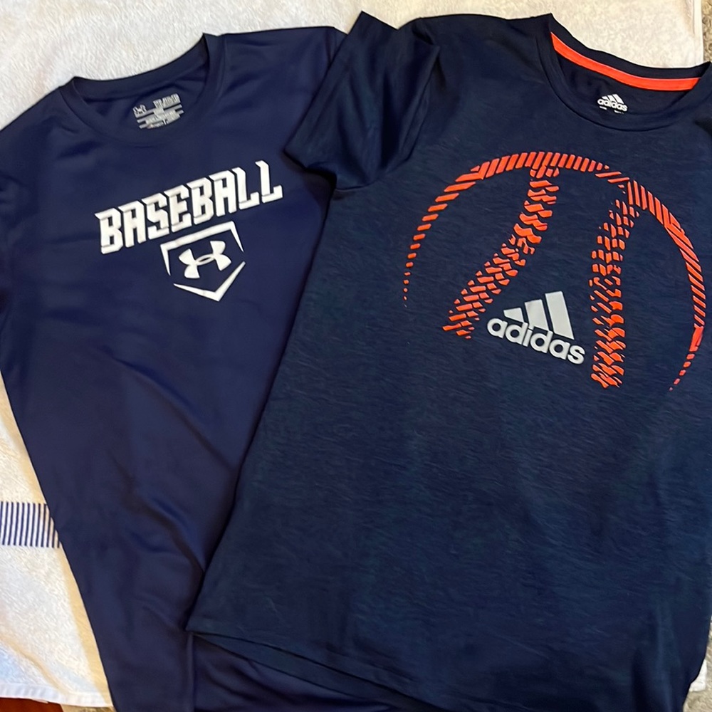 Boys large and X-Large dry fit baseball shirts
